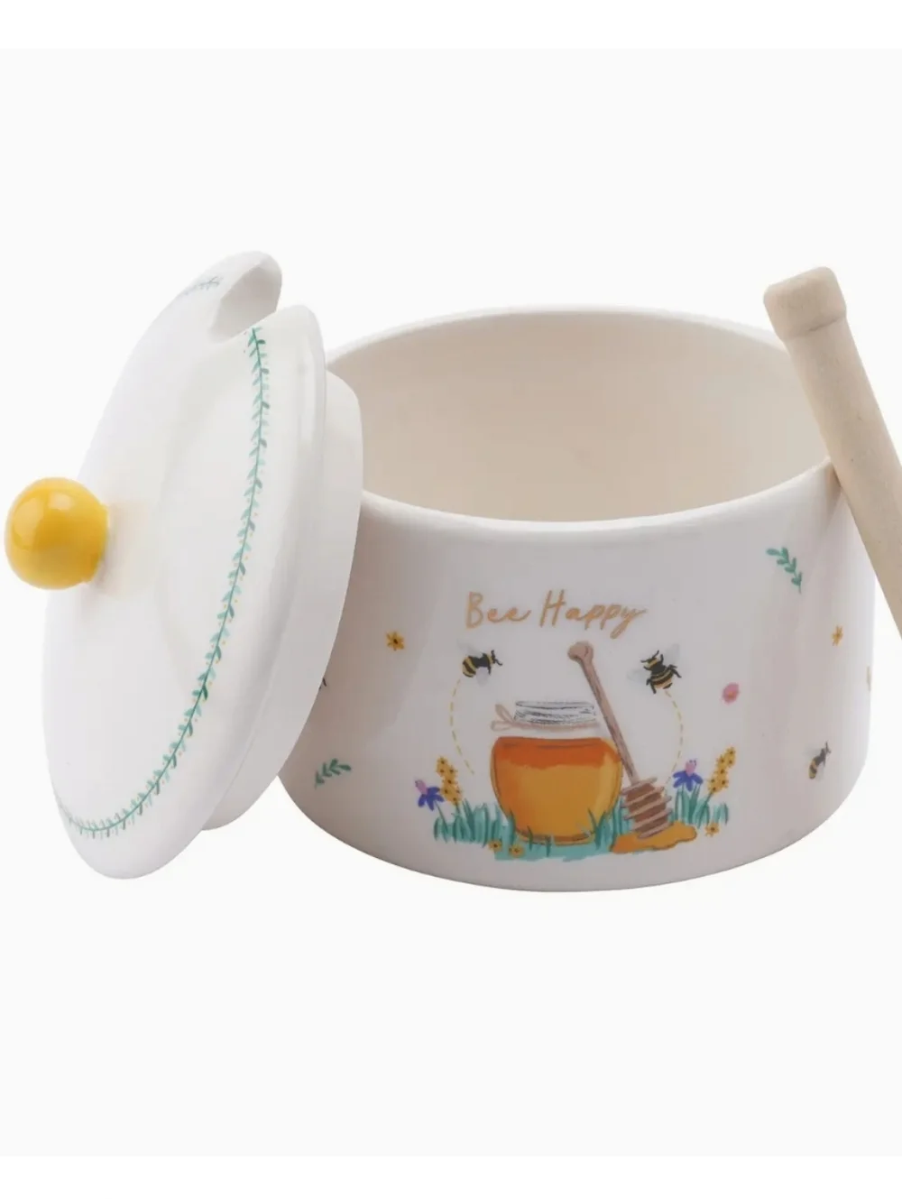 The Beekeeper 'Bee Happy' Honey Pot & Drizzler